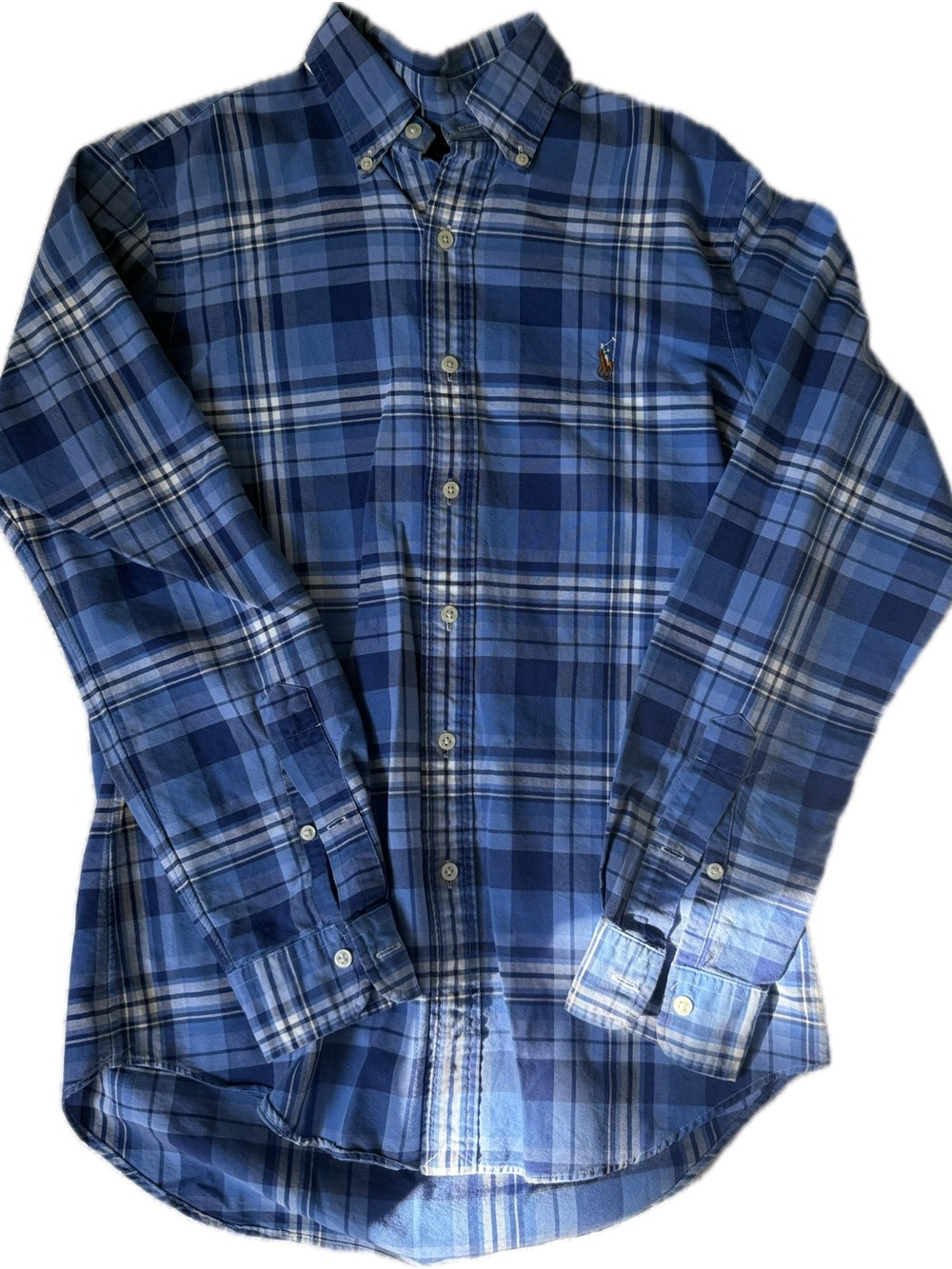 Ralph Lauren Blue Plaid Button-Down Shirt